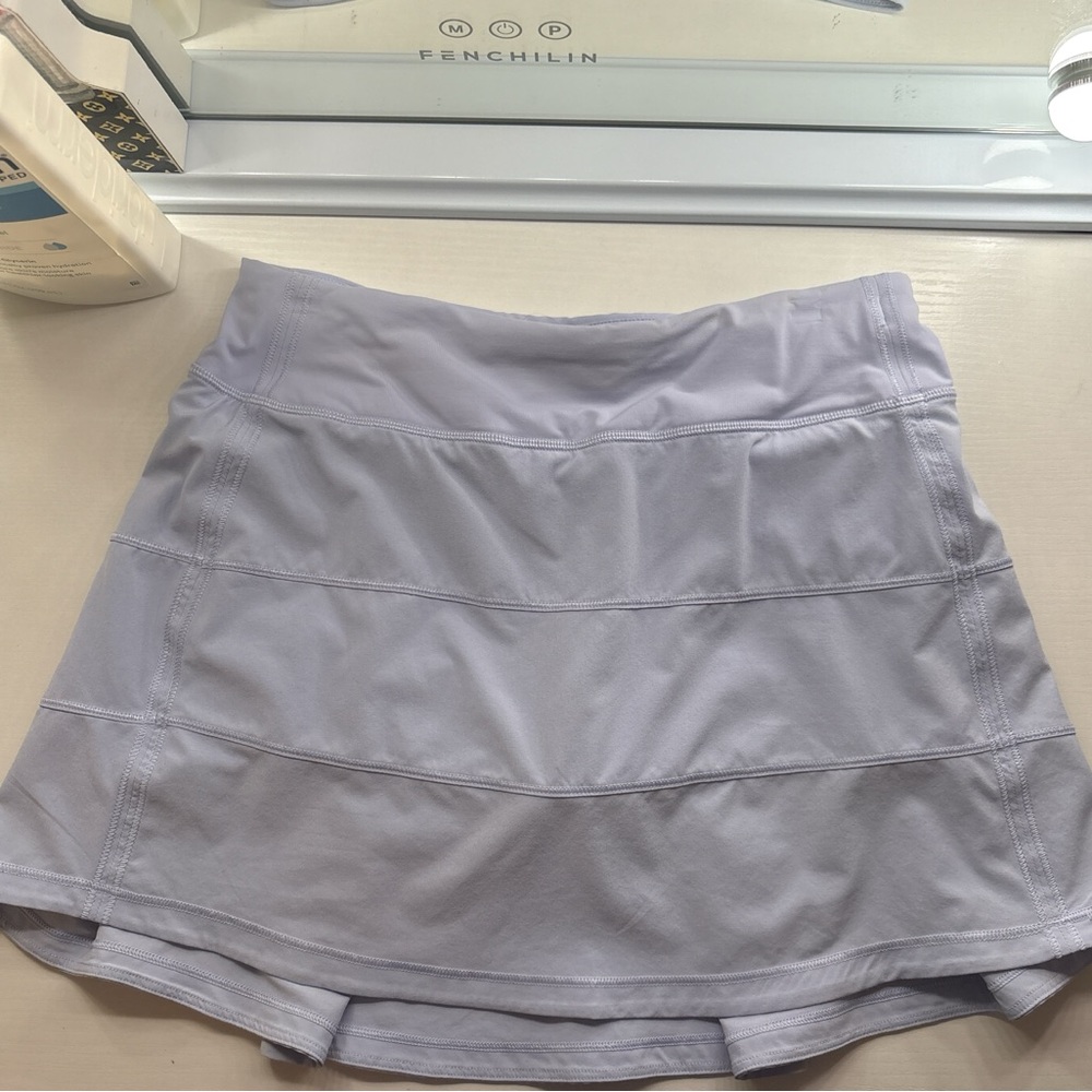 Lululemon tennis skirt size 4 long length (serene blue)I'm willing to negotiate!